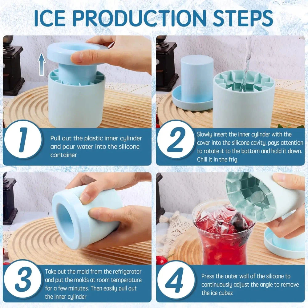 Cylinder Silicone Ice Cube Mold
