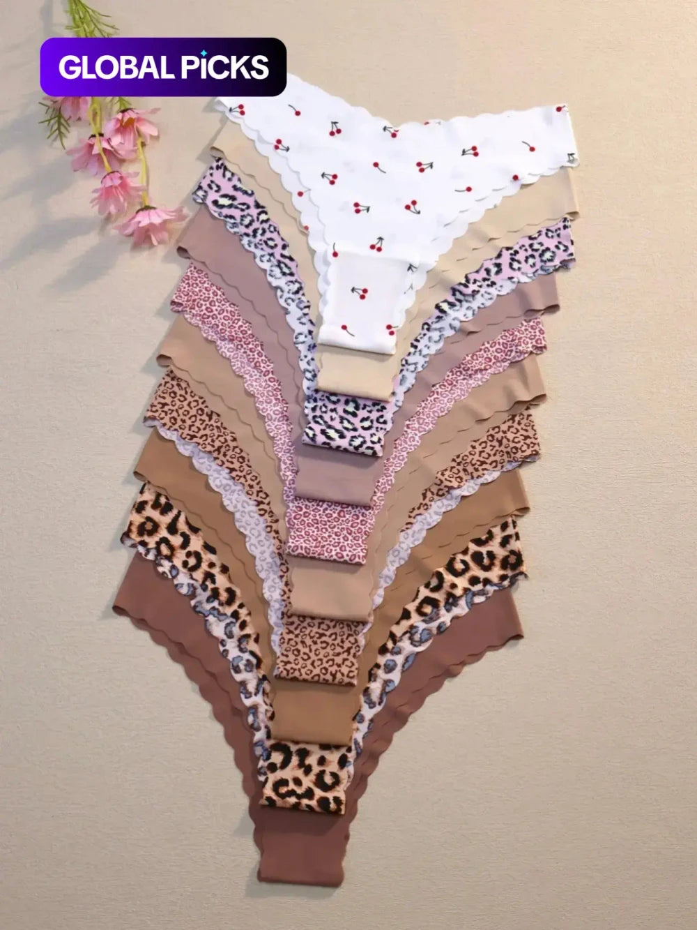 Leopard Print Seamless Triangle Briefs