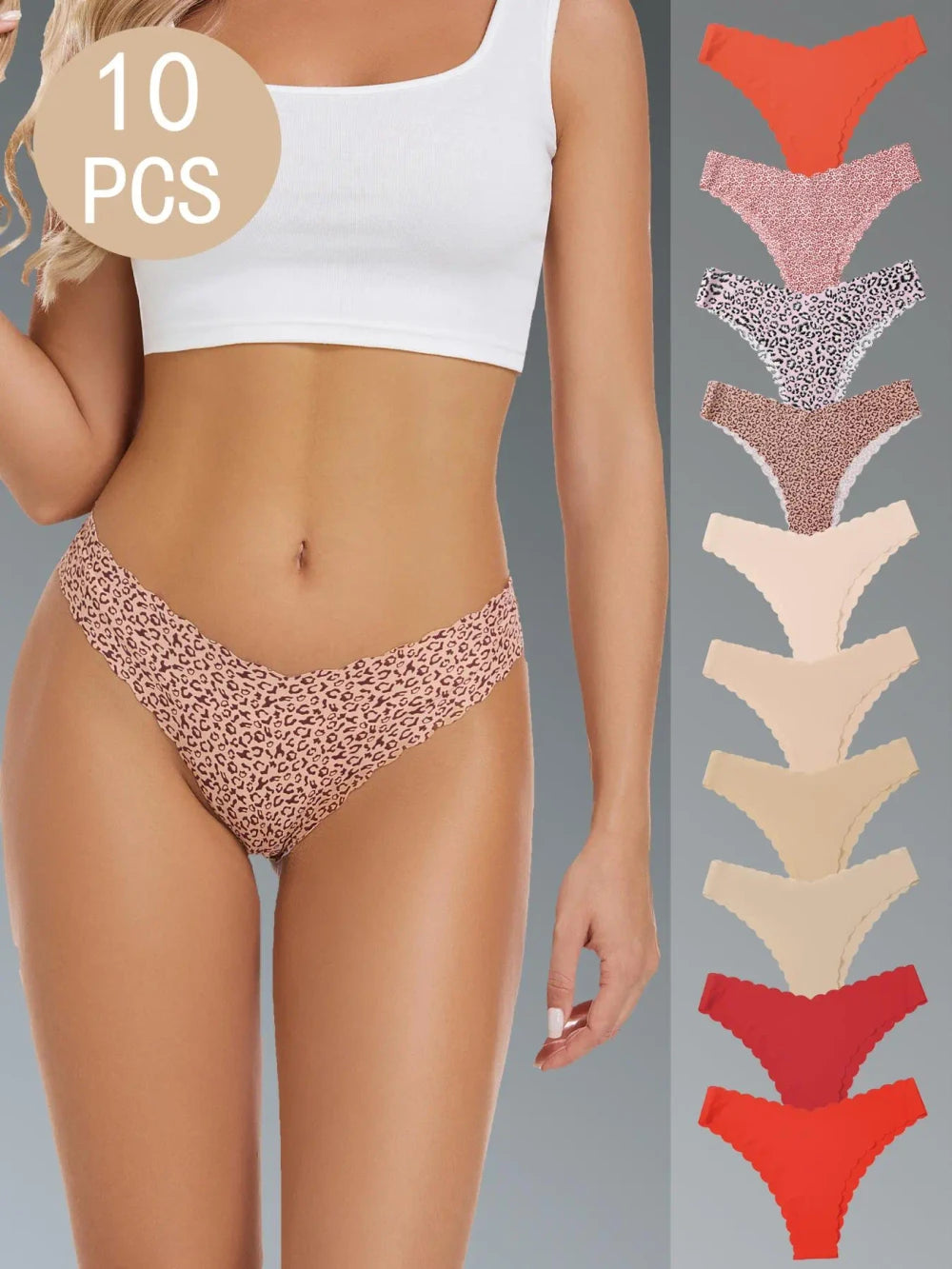 Leopard Print Seamless Triangle Briefs